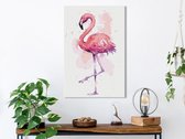 Doe-het-zelf op canvas schilderen - Friendly Flamingo-40x60