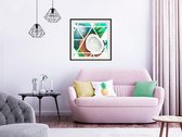 Poster - Tropical Mosaic with Coconut (Square)-50x50
