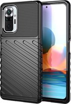 Xiaomi Redmi Note 10 Pro Hoesje TPU Thunder Design Back Cover Zwart