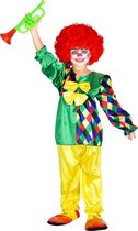 dressforfun - Meisjeskostuum Clowni Mimmi 140 (9-10y) - verkleedkleding kostuum halloween verkleden feestkleding carnavalskleding carnaval feestkledij partykleding - 300795