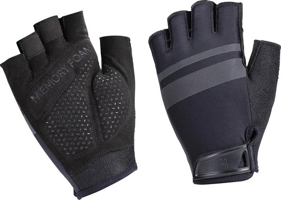 BBB Cycling HighComfort 2.0 Fietshandschoenen Zomer - Comfort Fiets Handschoenen - Wielrenhandschoenen - Zwart - Maat L - BBW-59