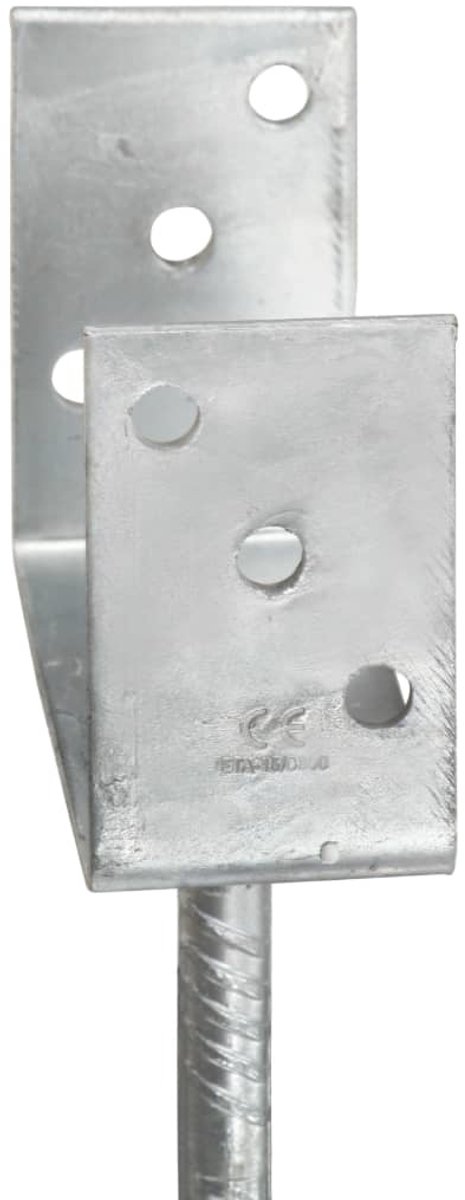 vidaXL - Grondankers - 6 - st - 7x6x30 - cm - gegalvaniseerd - staal - zilverkleurig