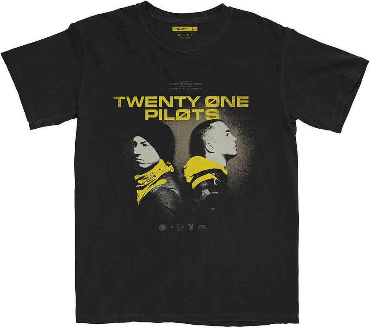 Twenty One Pilots Heren Tshirt -S- Back To Back Zwart