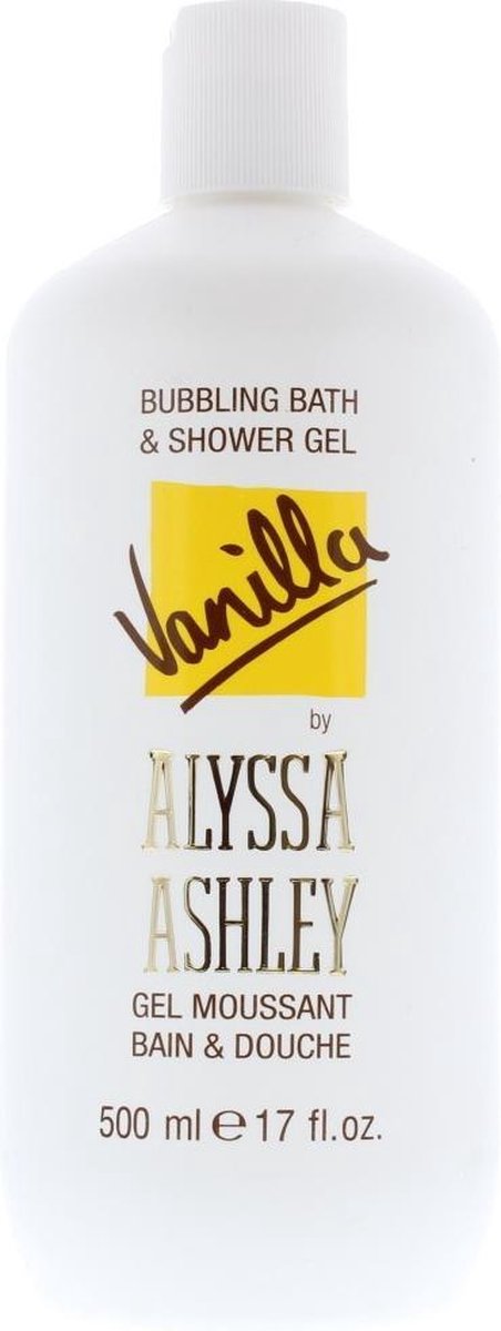 Alyssa Ashley Douchegel Vrouw - Verzorgende Bath & Shower Gel - 100% Natuurlijke Ingrediënten - Vanille - 500 ml