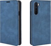 Mobigear Retro Slim Telefoonhoesje geschikt voor OnePlus Nord Hoesje Bookcase Portemonnee - Blauw