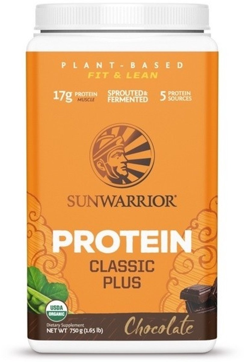 Sunwarrior - classic plus - Chocolade Proteine Poeder – 750 gram
