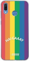 6F hoesje - geschikt voor Honor Play -  Transparant TPU Case - #LGBT - Ha! Gaaay #ffffff