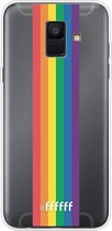 6F hoesje - geschikt voor Samsung Galaxy A6 (2018) -  Transparant TPU Case - #LGBT - Vertical #ffffff