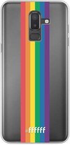 6F hoesje - geschikt voor Samsung Galaxy J8 (2018) -  Transparant TPU Case - #LGBT - Vertical #ffffff