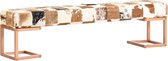Medina Bankje patchwork 160 cm echt geitenleer bruin