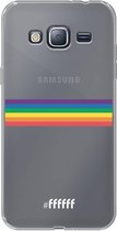 6F hoesje - geschikt voor Samsung Galaxy J3 (2016) -  Transparant TPU Case - #LGBT - Horizontal #ffffff