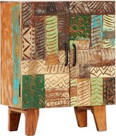 Medina Dressoir handgesneden 60x30x75 cm massief gerecycled hout