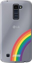 6F hoesje - geschikt voor LG K10 (2016) -  Transparant TPU Case - #LGBT - Rainbow #ffffff
