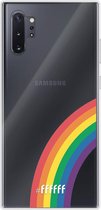 6F hoesje - geschikt voor Samsung Galaxy Note 10 Plus -  Transparant TPU Case - #LGBT - Rainbow #ffffff