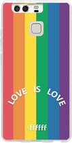 6F hoesje - geschikt voor Huawei P9 -  Transparant TPU Case - #LGBT - Love Is Love #ffffff