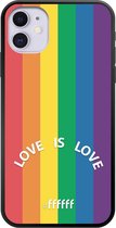 6F hoesje - geschikt voor iPhone 11 -  TPU Case - #LGBT - Love Is Love #ffffff