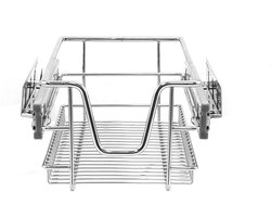 5-delige telescopische schuifladen - rvs - 300 mm - soft-close
