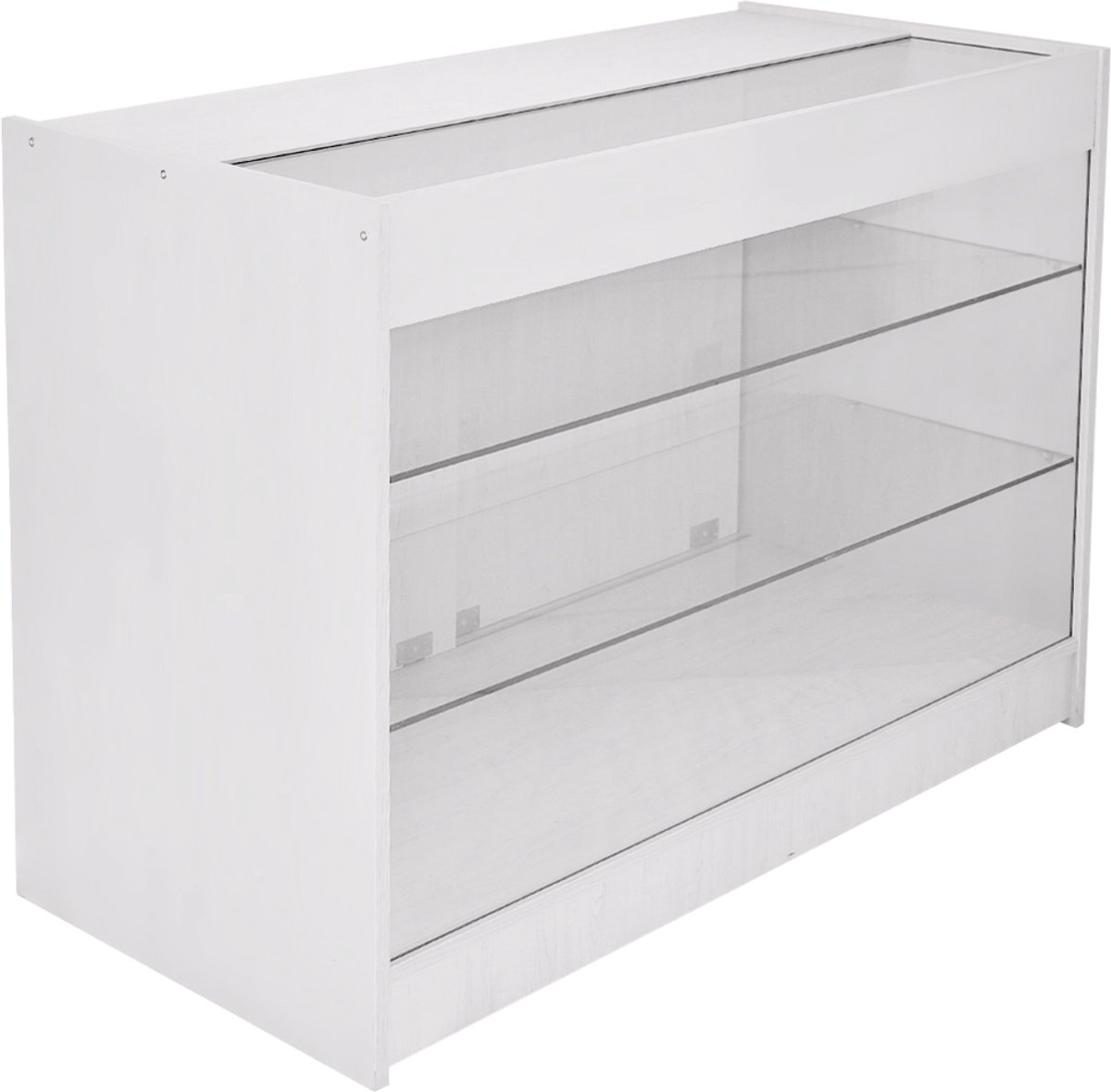 K1200 glazen toonbank vitrine - wit - 120x60x90 cm - gelamineerd