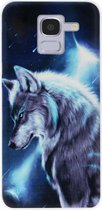 ADEL Siliconen Back Cover Softcase Hoesje Geschikt Voor Samsung Galaxy J6 (2018) - Wolf