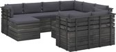 Medina 10-delige Loungeset met kussens pallet massief grenenhout