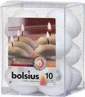 Bolsius Drijfkaarsen 4,5 Cm Wax  10 Stuks
