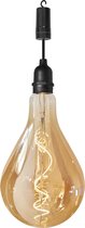 Luxform Lamp Ip44-raindrop 28,5 Cm Glas Zwart/transparant