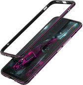 Voor Huawei Honor 30S Aluminium schokbestendig beschermend bumperframe (zwart paars)