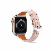 Echt lederen horlogeband voor Apple Watch Series 6 & SE & 5 & 4 40 mm / 3 & 2 & 1 38 mm (roze)