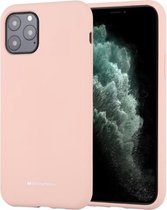 Voor iPhone 11 Pro GOOSPERY SILICONE Effen kleur Zacht vloeibaar siliconen Schokbestendig Soft TPU-hoesje (roze)
