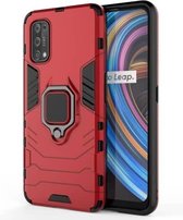 Voor OPPO Realme X7 PC + TPU schokbestendige beschermhoes met magnetische ringhouder (rood)