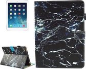 Voor iPad 9.7 (2018) & iPad 9.7 inch 2017 / iPad Air / iPad Air 2 Universeel Zwart Marmer Patroon Horizontale Flip Leren Beschermhoes met Houder & Kaartsleuven & Slaap