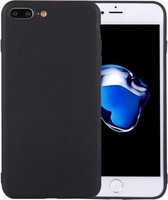 Voor iPhone 8 Plus & 7 Plus effen kleur TPU beschermhoes zonder rond gat (zwart)