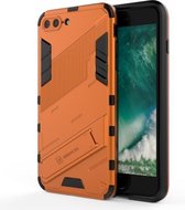 Punk Armor 2 in 1 PC + TPU schokbestendig hoesje met onzichtbare houder voor iPhone 7 Plus & 8 Plus (oranje)