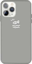 Voor iPhone 11 Pro Max Small Fish Pattern Colorful Frosted TPU telefoon beschermhoes (grijs)