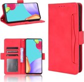 Voor Samsung Galaxy A72 5G Skin Feel Calf Pattern Horizontale Flip lederen tas met houder & kaartsleuven en fotolijst (rood)