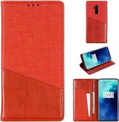 Voor OnePlus 7T Pro MUXMA MX109 horizontale flip lederen tas met houder en kaartsleuf en portemonnee (rood)