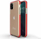 Voor iPhone 11 Pro Max TPU tweekleurige valbestendige beschermhoes (Chinees rood)