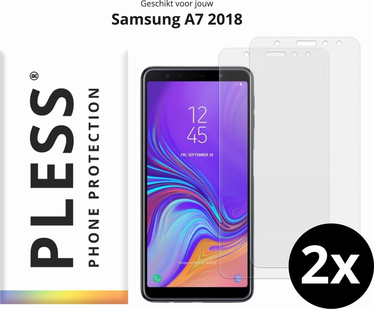 Samsung A7 2018 Screenprotector Glas - 2x - Pless®
