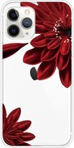 Voor iPhone 11 Pro Pattern TPU beschermhoes (rode bloem)