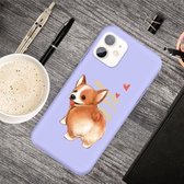 Voor iPhone 11 Cartoon Animal Pattern Shockproof TPU beschermhoes (Purple Corgi)