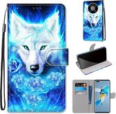 Voor Huawei Mate 40 Pro Gekleurde Tekening Cross Textuur Horizontale Flip PU Lederen Case met Houder & Kaartsleuven & Portemonnee & Lanyard (Dick Rose Wolf)