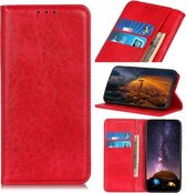 Voor HTC Desire 21 Pro 5G Magnetische Crazy Horse Texture Horizontale Flip lederen tas met houder & kaartsleuven & portemonnee (rood)
