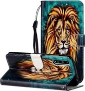 Voor Huawei Y8p / Enjoy 10 s Olie Reliëf Gekleurde Tekening Patroon Horizontale Flip PU Lederen Case met Houder & Kaartsleuven & Portemonnee (Leeuw)
