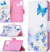 Voor Huawei Honor 9X Lite Gekleurde Tekening Patroon Horizontale Flip Leren Case met Houder & Kaartsleuven & Portemonnee (Vlinder Liefde)