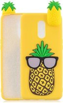 Voor OnePlus 7 3D Cartoon patroon schokbestendig TPU beschermhoes (grote ananas)