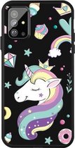 Voor Galaxy A71 Pattern Printing Embossment TPU Mobile Case (Candy Unicorn)