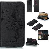 Voor Motorola Moto Edge Plus Feather Pattern Litchi Texture Horizontale Flip Leren Case met Portemonnee & Houder & Kaartsleuven (Zwart)