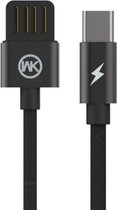 WK WDC-055a 2.4A Type-C / USB-C Babylon-laadgegevenskabel van aluminiumlegering, lengte: 1m (zwart)