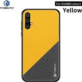 PINWUYO Honors Series schokbestendige pc + TPU beschermhoes voor Huawei Nova 5 (geel)