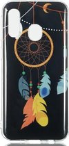 Feather Wind Chime Pattern Noctilucent TPU Soft Case voor Galaxy A40